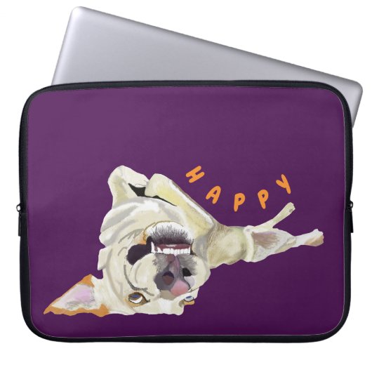 Funny Dog Laptop Hoesje Sleeve (Voorkant)