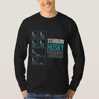 Funny Dog Lazy Puppy Stubborn Husky T-shirt