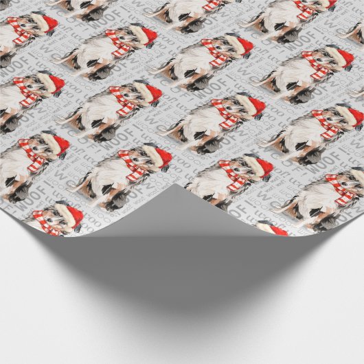 Funny Dog Lover Australian Shepherd Kerstmis Cadeaupapier (Hoek)