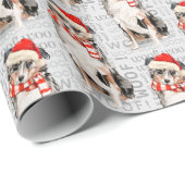 Funny Dog Lover Australian Shepherd Kerstmis Cadeaupapier (Rol Hoek)