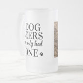 Funny Dog Lover Beer Lover Custom Pet Photo Matglas Bierpul (Voorkant links)