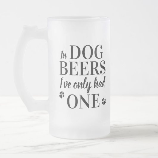 Funny Dog Lover Beer Lover Custom Pet Photo Matglas Bierpul (Links)