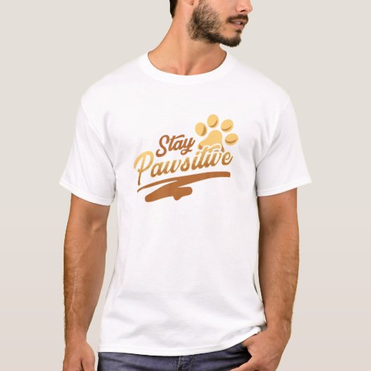 Funny Dog Lover Blijf passief Hondenhumor T-Shirt (Voorkant)