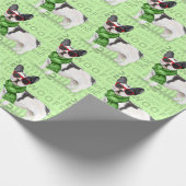 Funny Dog Lover Boston Terrier Kerstmis Cadeaupapier (Hoek)