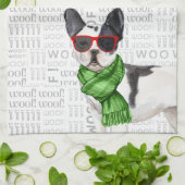 Funny Dog Lover Boston Terrier Kerstmis Theedoek (Gevouwen)