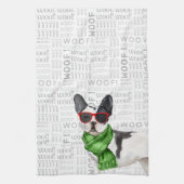 Funny Dog Lover Boston Terrier Kerstmis Theedoek (Verticaal)