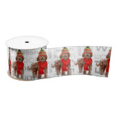 Funny Dog Lover Brown Labradoodle Kerstmis Satijnen Lint (Spoel)