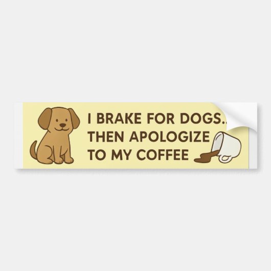Funny Dog Lover Bumpersticker (Voorkant)