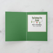 Funny Dog Lover Cartoon Rood Groen Kerst Kaart (Binnen)