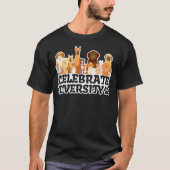 Funny Dog Lover 'Celebrate Diversity' Cute Dog T-shirt (Voorkant)