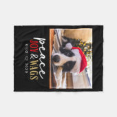 Funny Dog Lover Christmas Photo Cute D  Fleece Deken (Voorkant (Horizontaal))