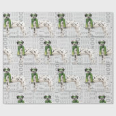 Funny Dog Lover Dalmatian Kerstmis Cadeaupapier (Vlak)