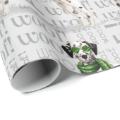 Funny Dog Lover Dalmatian Kerstmis Cadeaupapier (Rol Hoek)
