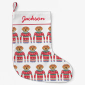 Funny Dog Lover Dog die lomp met kerstavond zoete  Kleine Kerstsok (Voorkant)