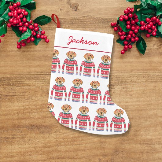 Funny Dog Lover Dog die lomp met kerstavond zoete  Kleine Kerstsok