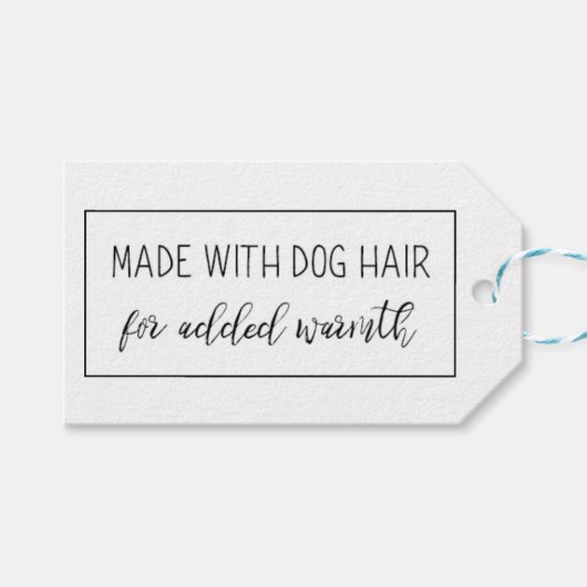 Funny Dog Lover Gift Label voor Haak Cadeaulabel (Voorkant (Horizontaal))