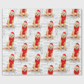 Funny Dog Lover Golden Retriever in een Red Scarf Cadeaupapier (Vlak)