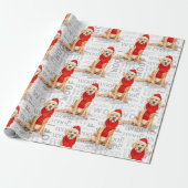 Funny Dog Lover Golden Retriever in een Red Scarf Cadeaupapier (Uitgerold)