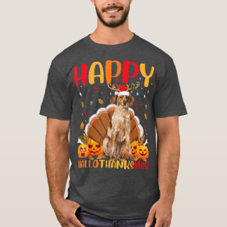 Funny Dog Lover Happy Brittany Spaniel Dog HelloTh T-shirt