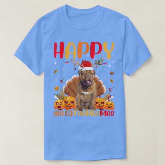 Funny Dog Lover Happy Dogue De Bordeau Dog HelloTh T-shirt (Design voorkant)