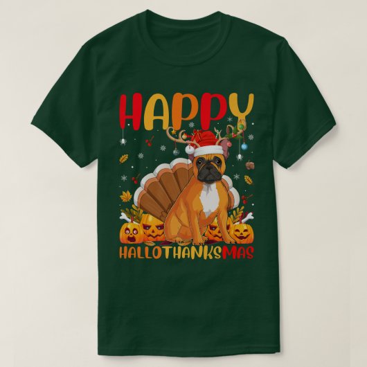 Funny Dog Lover Happy French Bulldog HelloBedanktM T-shirt (Design voorkant)