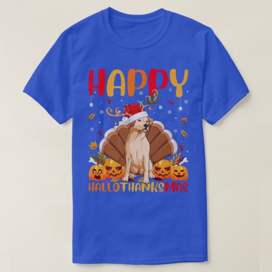 Funny Dog Lover Happy Golden Retriever Dog HelloTh T-shirt (Design voorkant)