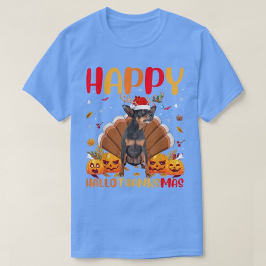 Funny Dog Lover Happy Miniature Pinscher Dog Hallo T-shirt (Design voorkant)