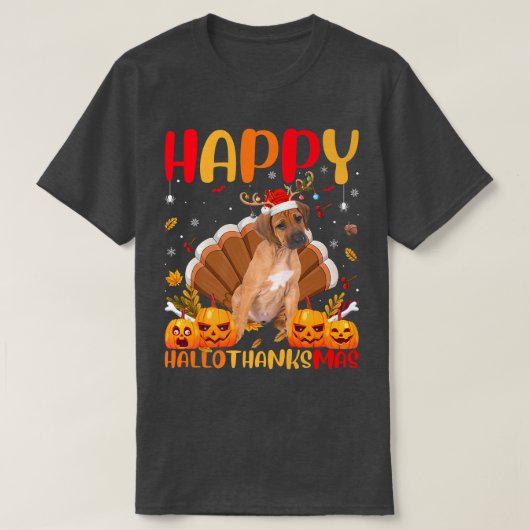 Funny Dog Lover Happy Rhodesian Ridgeback HelloTha T-shirt (Design voorkant)
