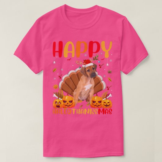 Funny Dog Lover Happy Rhodesian Ridgeback HelloTha T-shirt (Design voorkant)