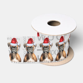 Funny Dog Lover Holiday Boxer Kerstmis Satijnen Lint
