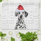 Funny Dog Lover Holiday Dalmatian Christmas Theedoek (Gevouwen)