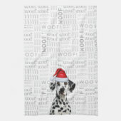 Funny Dog Lover Holiday Dalmatian Christmas Theedoek (Verticaal)