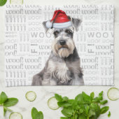 Funny Dog Lover Holiday Schnauzer Christmas Theedoek (Gevouwen)