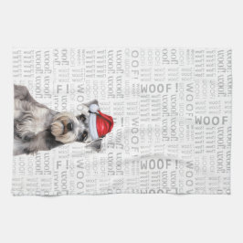 Funny Dog Lover Holiday Schnauzer Christmas Theedoek
