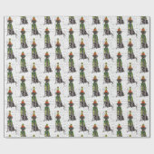 Funny Dog Lover Kerstmis Black Labrador Retriever Cadeaupapier (Vlak)