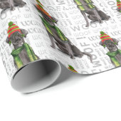Funny Dog Lover Kerstmis Black Labrador Retriever Cadeaupapier (Rol Hoek)