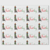 Funny Dog Lover Kerstmis Black Labrador Retriever Cadeaupapier (Vlak)