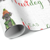 Funny Dog Lover Kerstmis Black Labrador Retriever Cadeaupapier (Rol Hoek)