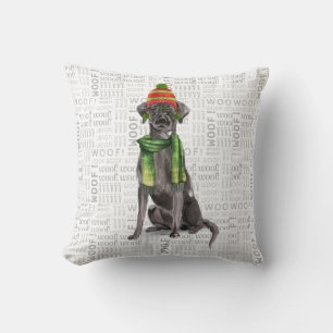 Funny Dog Lover Kerstmis Black Labrador Retriever Kussen