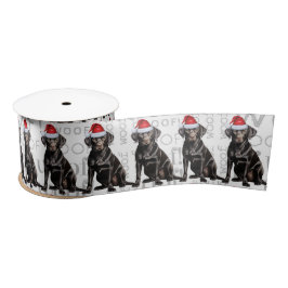 Funny Dog Lover Kerstmis Black Labrador Retriever Satijnen Lint