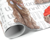 Funny Dog Lover Kerstmis Bruin Cockapoo Cadeaupapier (Rol Hoek)