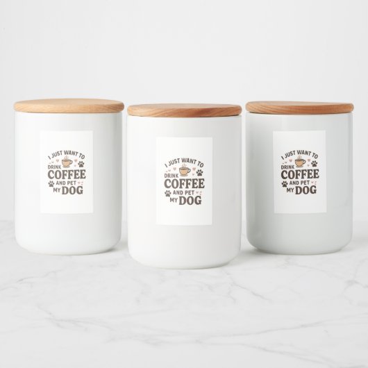 Funny Dog Lover Mok Dog mama Dog Dad Voedselcontainer Etiket (Flessen)