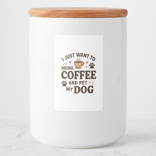 Funny Dog Lover Mok Dog mama Dog Dad Voedselcontainer Etiket (Voorkant)