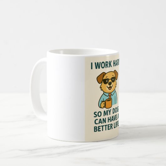 Funny Dog Lover Mug Koffiemok (Voorkant links)