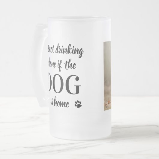 Funny Dog Lover Persoonlijke foto van Pet Matglas Bierpul (Voorkant links)