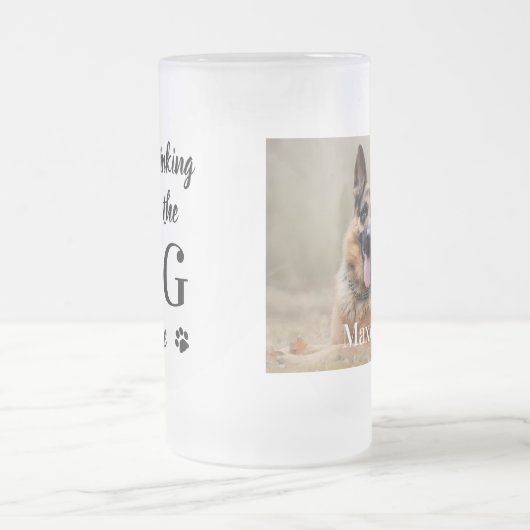 Funny Dog Lover Persoonlijke foto van Pet Matglas Bierpul (Center)