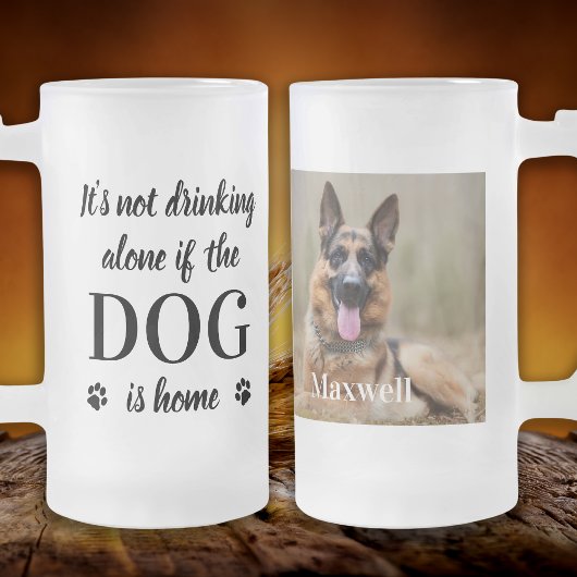 Funny Dog Lover Persoonlijke foto van Pet Matglas Bierpul
