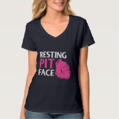 Funny Dog Lover Resting Pit Face T-shirt (Voorkant)