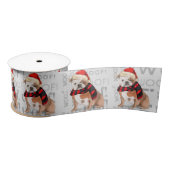 Funny Dog Lover Schattige Engels Bulldog Christmas Satijnen Lint (Spoel)