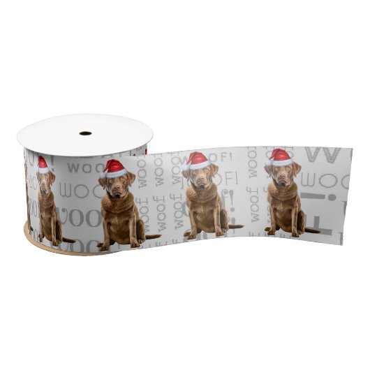 Funny Dog Lover Schattigee Retriever Dog Christmas Satijnen Lint (Spoel)